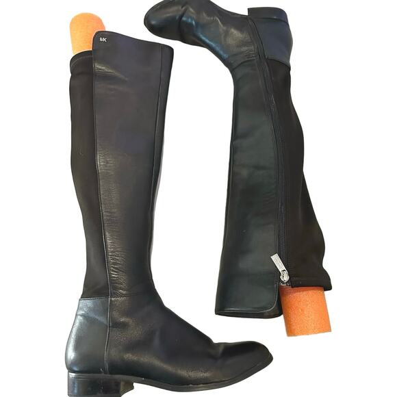 Michael Kors Black Leather Over the Knee Riding Boots Women’s 7M - Picture 1 of 11